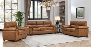Craig-Luka 3 Piece Faux Leather Living Room Set